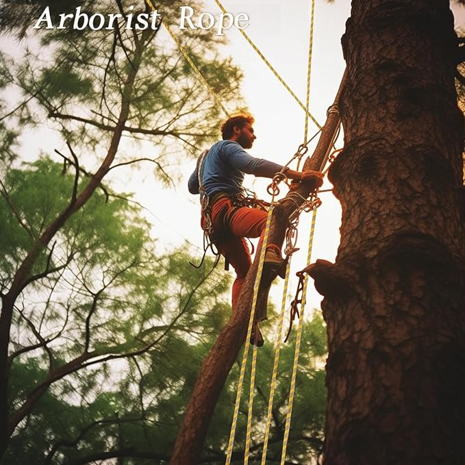 Arborist Rope Climbing Rope(1/2in x 150ft) 48 Strands Tree Rope for Climbing Tree Swing Pulling Sailing