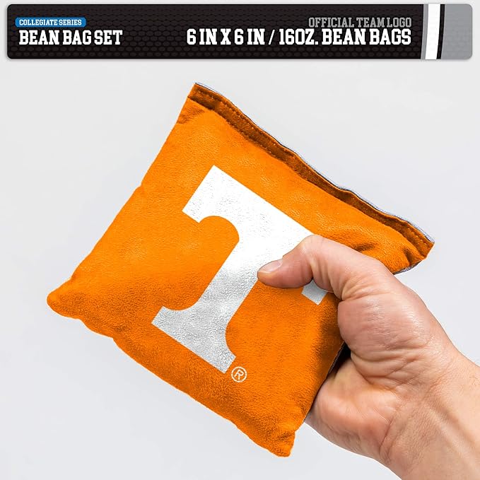 NCAA College Dual Sided Bean Bags by Wild Sports, 8 Count, Premium Toss Bags for Cornhole Set - Great for Tailgates, Outdoors, Backyard