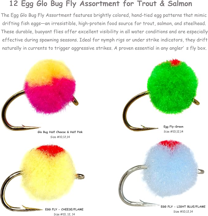 Outdoor Planet 24/48/66/72 Premium Hand Tied Fly Fishing Flies Assortment | Fly Boxes Included | Dry, Wet, Nymphs, Streamers, Wooly Buggers, Terrestrials | Trout, Bass Lure Set, Kit, Gift