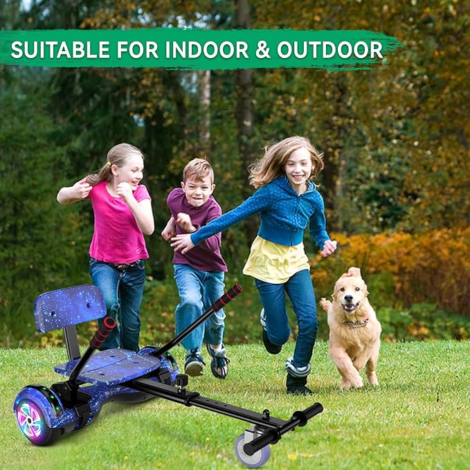 CBD Scooter with Corlorful LED Lights,6.5" Wheels, Dual 300W Motor Scooter for Kids Girls Boys Adults, All Ages