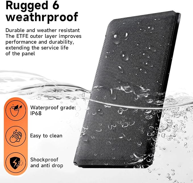 SOKIOVOLA [Upgraded] Foldable Solar Panels 50W Portable Solar Panel Charger 3 Output Ports (USB-A USB-C DC) Folding Solar Panel for Camping Hiking RV Outdoor Activities