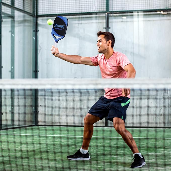 Spalding - Airtek Shot Pickleball Paddle, Airflow Carbon Fiber Face, Lightweight High-Performance Paddle for Power and Control, Durable Comfort Grip, Professional Pickleball Racket