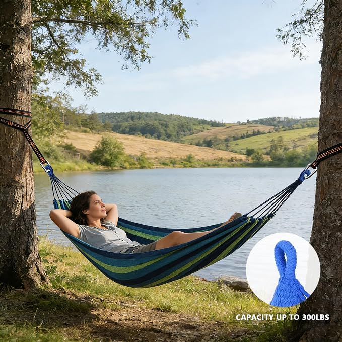 Outdoor amacas Garden Camping Hammock,Portable Hammock for Patio Yard Garden Backyard Porch Travel