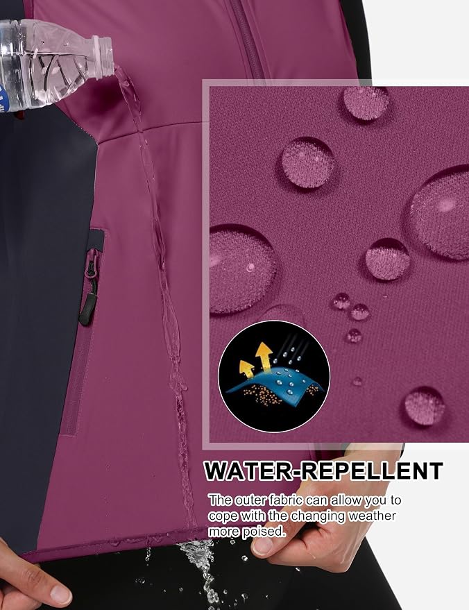 Little Donkey Andy Windproof Sleeveless Vest Jacket for Women, Water-Repellent Stretch Sports Vest for Cycling, Running