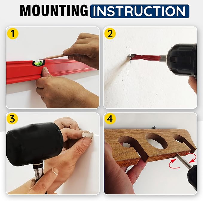Rush Creek Creations 8 Fishing Rod Wall or Ceiling Storage Rack, Vertical or Horizontal Holder for Garage, 8 Rod and Reel Combo Capacity