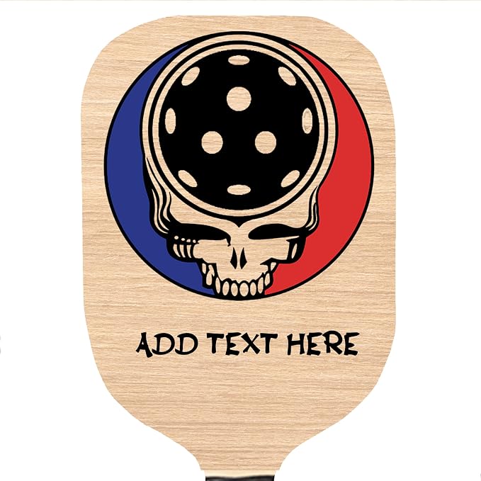 Custom Wooden Pickleball Paddle with Rubber Grip and Neoprene Cover