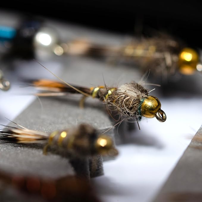 24/36/50/66 Premium Hand Tied Fly Fishing Flies Assortment | Waterproof Fly Boxes | Dry, Wet, Nymphs, Streamers, Wooly Buggers, Terrestrials | Trout, Bass Lure Set, Kit, Gift