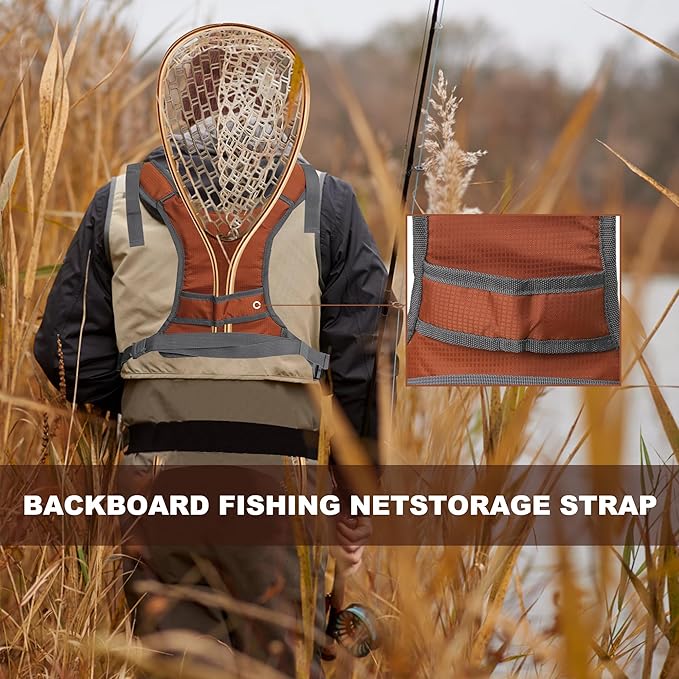 Fly Fishing Chest Pack, Lightweight Fishing Backpack, Fishing Tackle Storage Fits Up to Hold Fly Boxes, Fishing Accessories for Men(Orange + Gray)