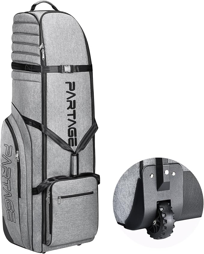 Partage Golf Travel Bag with Wheels, Golf Travel Case for Airlines, 900D Heavy Duty Oxford