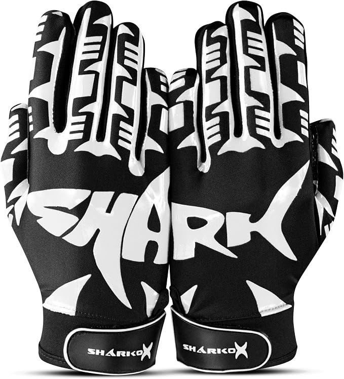 Non-Slip Tacky Football Gloves Ball Feel Sensation, Football Receiver Gloves in Youth, Adult, and Kid Sizes, Ultra Sticky Silicone Strong Palm Grip