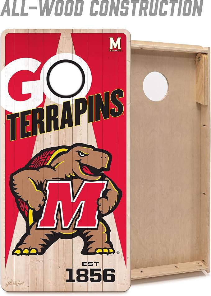 YouTheFan NCAA 2’ x 4’ Professional Wood Cornhole Game