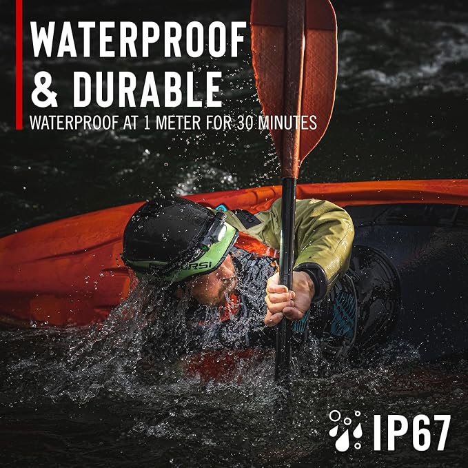 Coast WPH20R 2000 Lumen IP67 Waterproof USB-C Rechargeable+ Headlamp with SPOT and Flood Beams, Pocket and Hat Clip, 6 Lightmodes