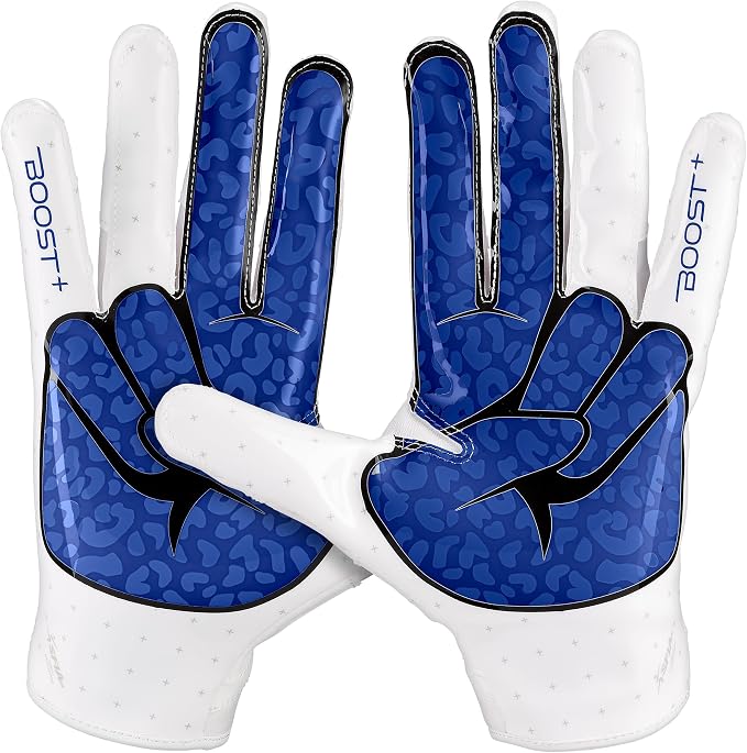 Grip Boost Football Gloves - Peace Stealth 6.0 Boost Plus Sticky Technology - Adult and Youth Football Gloves for Wide Receiver - Men's and Boys Sizes