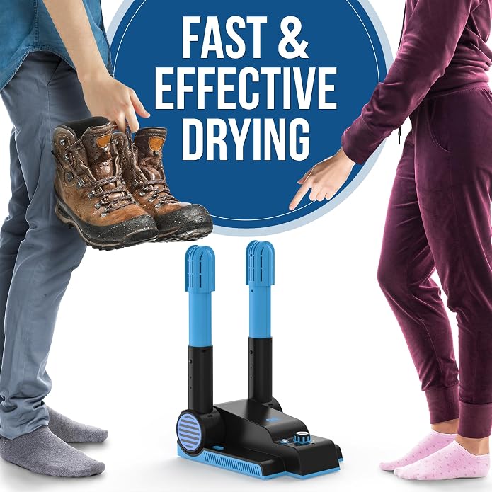 Everlasting Comfort Electric Boot Dryer for Work Boots, Silent Portable Shoe Dryer with Timer for Shoes, Boots and Cleats