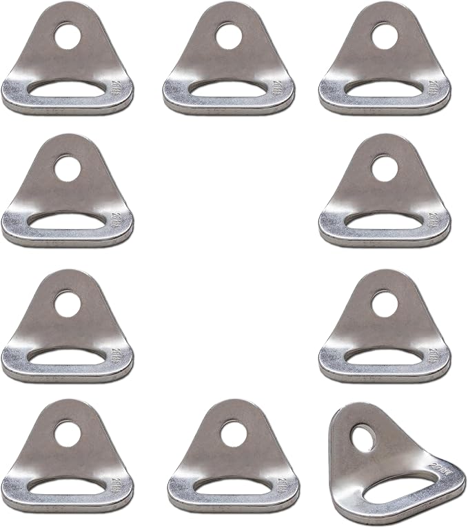 26kN Climbing Wall Bolt Hanger/Anchor/Tiedown for 3/8" Screw/Bolt Ideal for Rock Climbing and Home Gyms, Hammocks, Trailer Tie-Downs. Robust, Load-Bearing Steel Tie-Off