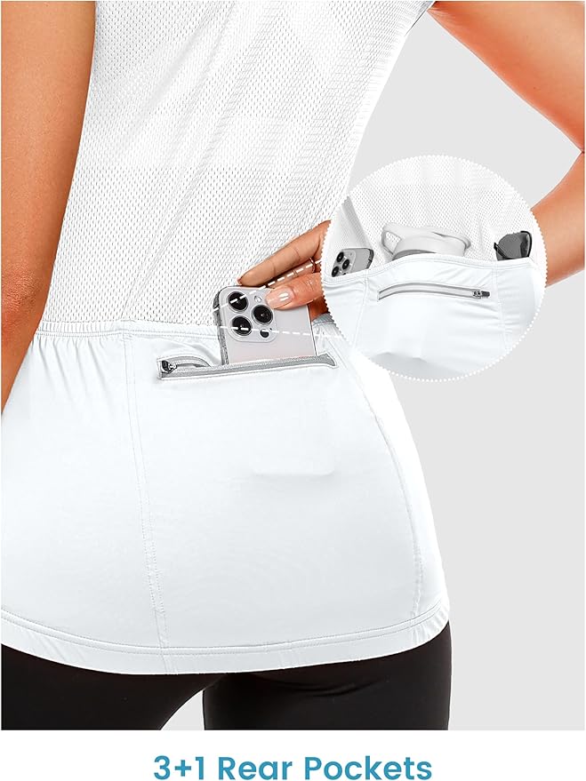 Little Donkey Andy Women's Breathable Cycling Vests full Zip Reflective Sleeveless Jerseys Running Biking Shirts 4 Pockets