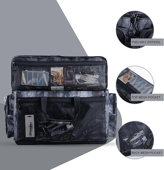 Goture Large Tackle Bag,Water Resistant Saltwater Gear Storage Big Fishing Bag with EVA Bottom,Store Up to 12PCS 3700 Plus 5PCS 3600 Tackle Trays(Not Included),Gifts for Men(26.38"x15.35"x11.42")