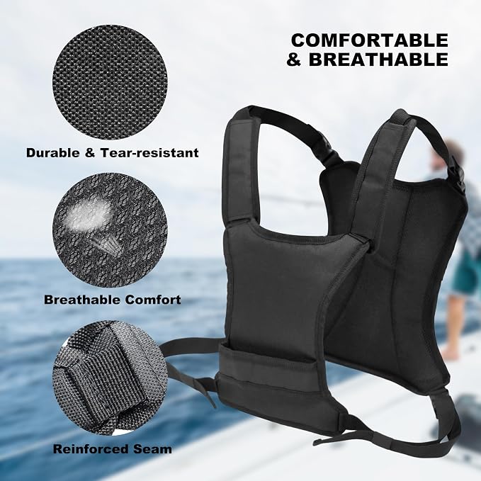 Fishing Chest Pack for Men, Lightweight Fishing Backpack, Fly Boxes Storage Bag (Black)