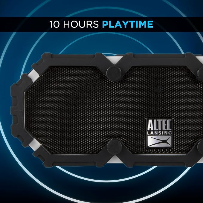 Altec Lansing Mini LifeJacket 2 - IP67 Waterproof Floating Bluetooth Speaker For Pool And Travel, Shockproof and Snowproof Portable Speaker for Outdoor, 30ft Range and 10 Hour Playtime