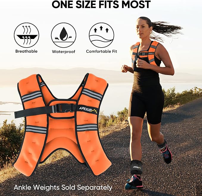 APEXUP Weighted Vest Men Women, Weight Vest for Women Workout Equipment for Strength Training Running
