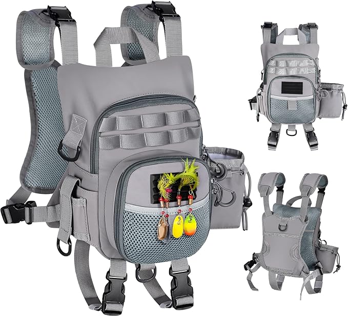 Ultimate Lightweight Fly Fishing Chest Pack - Water-Resistant Specialized Gear Storage with Quick-Access Design for Streamside Adventures