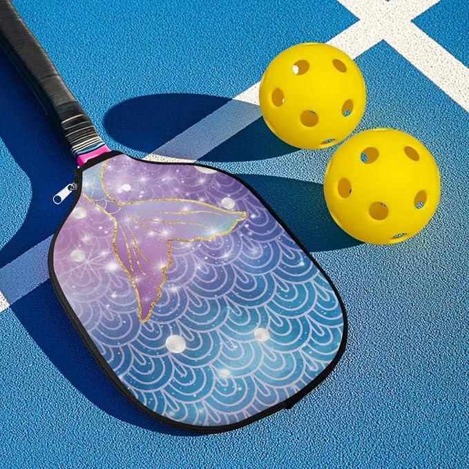 Pickleball Paddle Covers, Fits Standard Pickleball Racquets, Durable Zippered Paddle Cover Universal 8.6 x 11.4Inch
