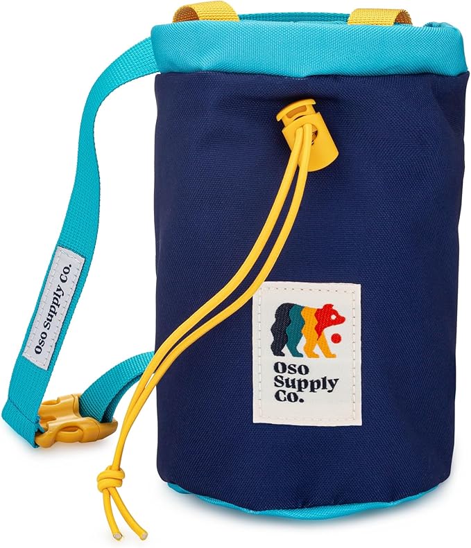 Oso Supply Co - Classic Chalk Bag for Rock Climbing, Bouldering Chalk Bag Bucket with Quick-Clip Belt, Zippered Pockets and Pouch - Perfect Indoor/Outdoor Rock Climbing Gear Equipment