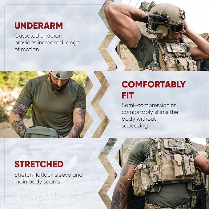 Vertx Men’s Full Guard Short Sleeve Performance Shirt – Baselayer Compression, VaporCore 37.5, Quick-Dry