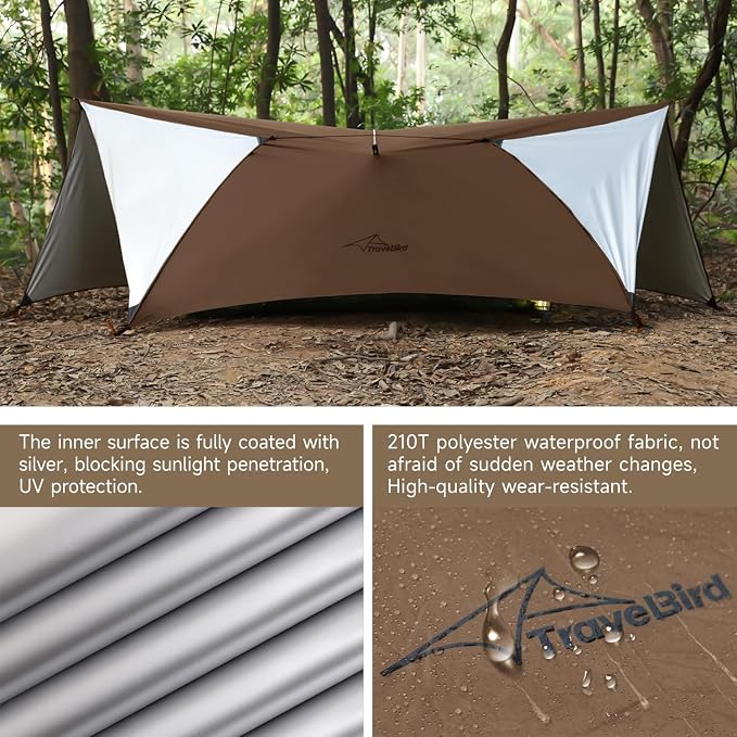 Camping Hammock with Mosquito Net and Tent Tarp, Lightweight Portable Hammocks for Outside, Hiking, and Travel