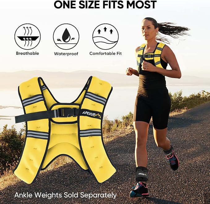 APEXUP Weighted Vest Men Women, Weight Vest for Women Workout Equipment for Strength Training Running