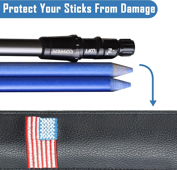 Amercian Flag Golf Towels and Brush & Golf Alignment Stick Cover, Golf Accessories for All Golfers
