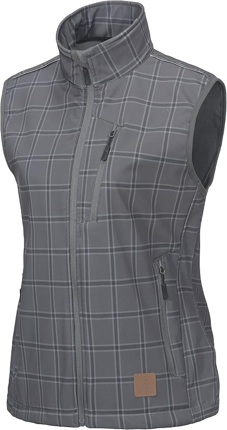 Little Donkey Andy Women's Fleece Lined Softshell Vest Lightweight Windproof Sleeveless Jacket for Hiking Outdoor Travel Golf