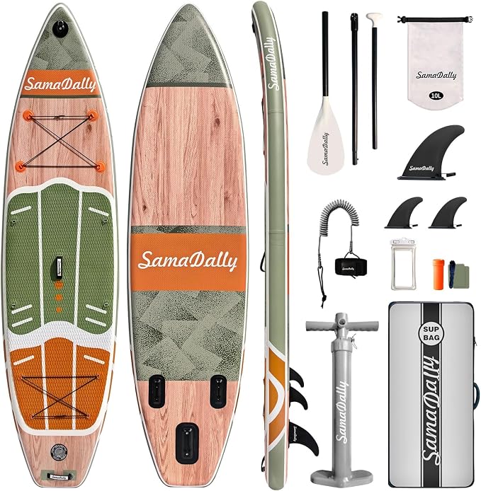 Inflatable Stand Up Paddle Board - Ultra Stable Wide Paddle Boards of All Skill Levels, Full-Color Gradient Design, Anti-Slip EVA Deck with Premium Accessories