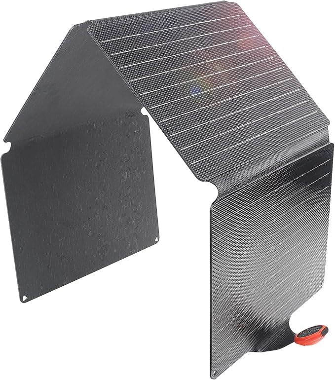 EYONGPV 30W Portable Foldable Solar Panel & Solar Charger with Croc-Eye USB-C PD Fast Charging Output, IP67 Waterproof Compact Solar Charger for Phones, Power Banks, Camping, Hiking, Backpacking