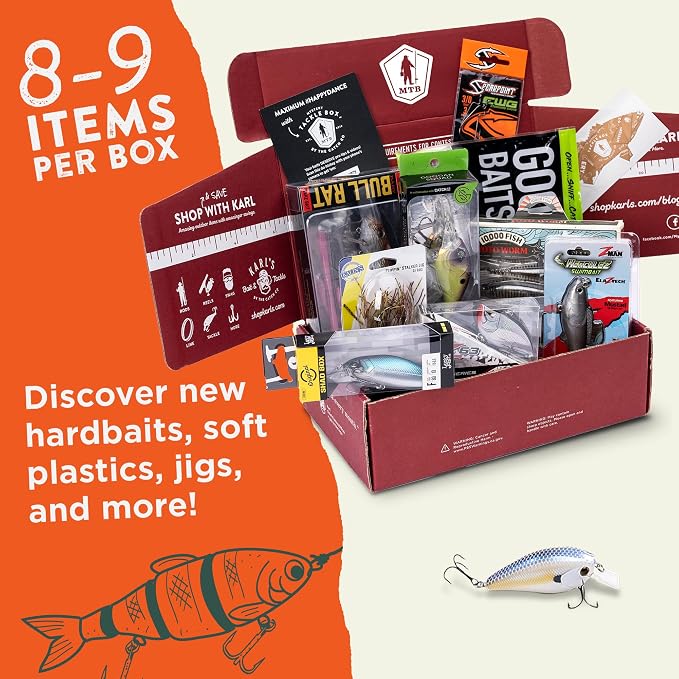 Catch Co Mystery Tackle Box Freshwater Catch All Fishing Kit | Freshwater, Bass, Trout, Catfish, Crappie, Fishing Gifts for Men, Lures, Baits, Jigs,