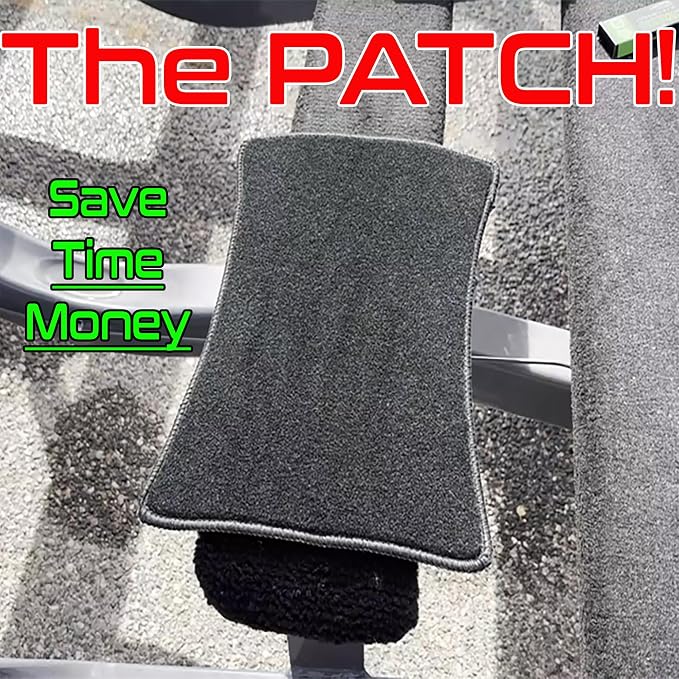 Boat Trailer Bunk Carpet Patch - 80oz syd Patch - Fixes Tears, Rips, Hot Spots on Carpeted Bunk Boards Fast Staple-On Fix Carpet Patch for Hotspots, Tears & Worn Trailer Bunks Runners Patented
