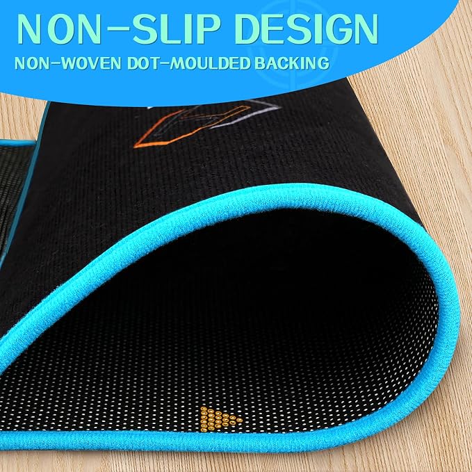 Turnart Darts Dart Mat,Darts Accessories Non Slip Carpet with Throw Line,Oche Mat with Soft Tip and Steel Tip Throw Line Distances,Dart Board Accessories
