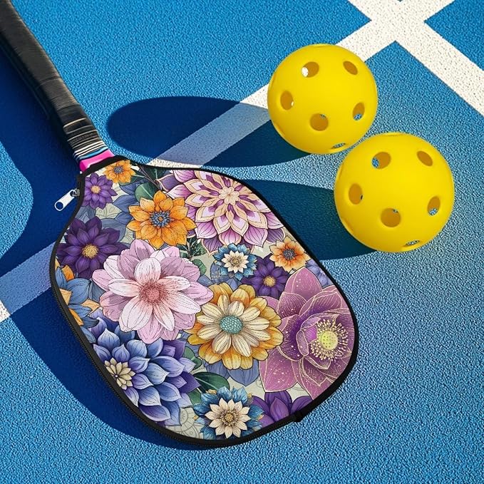 Pickleball Paddle Covers Only for Men and Women Zipper Closure Protection and Decoration