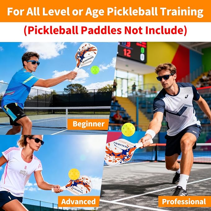 4/6/12/20/50/100 pcs Pickleball Balls,40 Hole Outdoor Pickleball Balls,8mm Precision Drilled-Spaced Pickle Ball Set-Profession Plastic Ball for Pickleballs Paddles and Indoor Floor Sport Court
