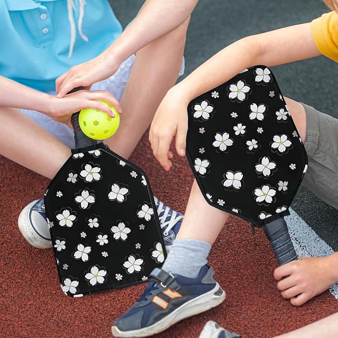 Stripe Design Pickleball Paddle Cover - Protective Polyester Sleeve for Paddles