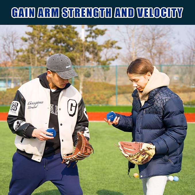SunNordic 6 Pack Weighted Baseballs Set (16 oz) - Weighted Baseballs for Hitting Training & Improved Power - Pitching Training Baseball for All Skill Levels