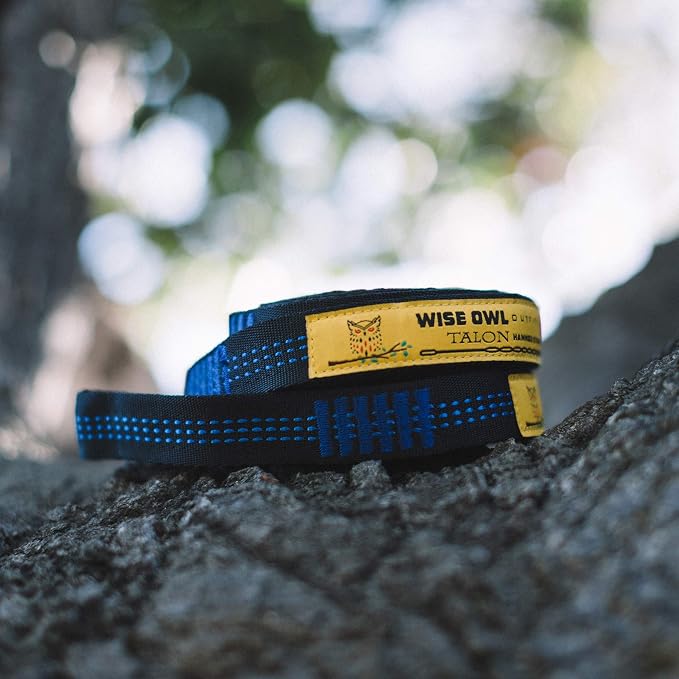Wise Owl Outfitters Hammock Straps for Trees – 10ft Heavy-Duty Tree Hanging Kit with Carabiners, 38 Loops & Hooks – Essential Hammock Accessories for Camping