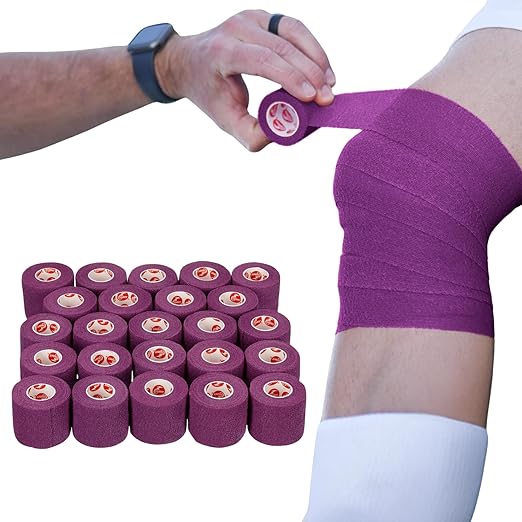 Cramer Eco-Flex Self-Stick Stretch Tape, Cohesive Tape, Flexible Elastic Sports Tape, Athletic Training Supplies, Easy Tear Self-Adherent Bandage Wrap, Bulk Cases, 6 Yard Rolls, Compression Tape