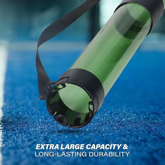 Spalding - Ball Retriever Tube for Pickleball, Tennis & Padel, Portable Ball Pickup Collector, Easy No-Bend Ball Gathering Tool, Lightweight Training Accessory for Practice & Coaching (Green)