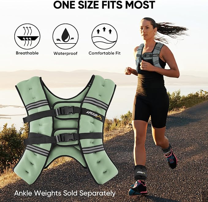 APEXUP Weighted Vest Men Women, Weight Vest for Women Workout Equipment for Strength Training Running