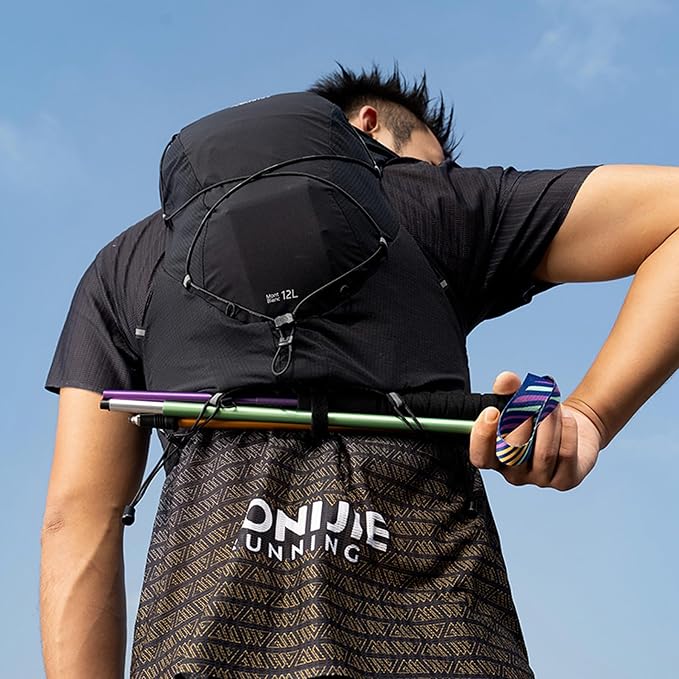 AONIJIE Trail Running Poles 2 Pcs Outdoor Trekking Poles Foldable Aluminum Alloy Sticks Quick Lock Ultralight for Camping Hiking Mountaining Marathon