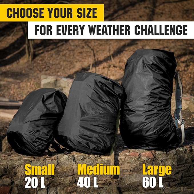 M-Tac Backpack Rain Cover Waterproof - Bag Rain Cover - for Hiking Travel Camping Military