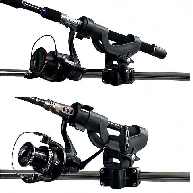 HiUmi Adjustable Rotatable Plastic Fishing Rod 3 Mount Rack Holder Bracket Boat Canoeing Rowing Mount Kit Kayak Side Rod Holder
