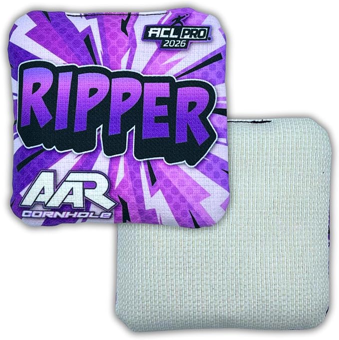 Ripper Cornhole Bags - ACL Pro Stamped 2026 - Set of 4 Bags - Made in The USA - Shock Edition
