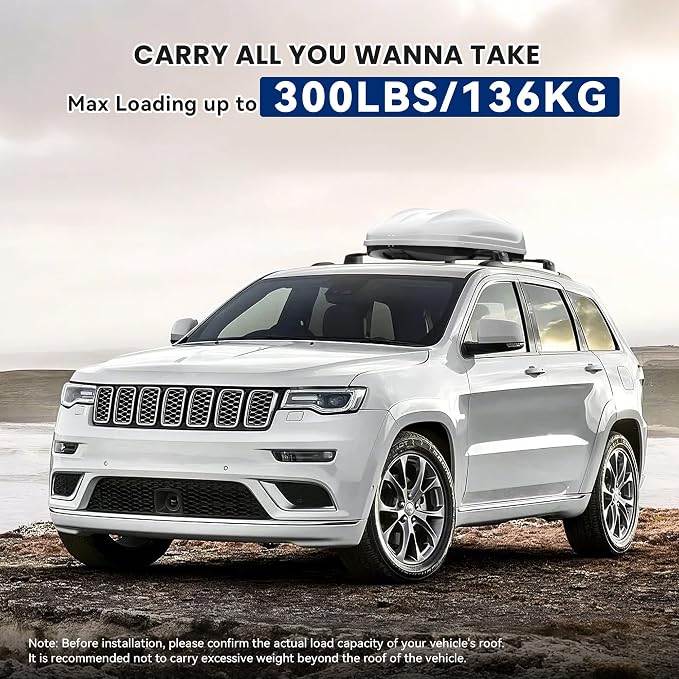 300LBS Roof Rack Cross Bars Compatible with Jeep Grand Cherokee Altitude/SRT/Trackhawk 2011-2022, Aluminum Car Cargo Crossbars Rooftop Luggage Kayak Bicycles Canoe Carrier